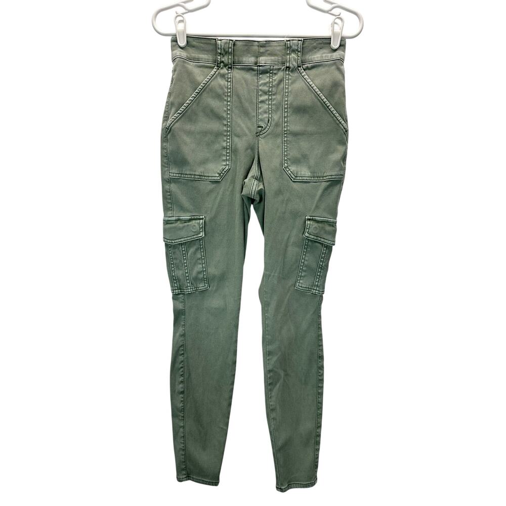 Spanx Stretch Twill Ankle Cargo Pants 20311R Green Med